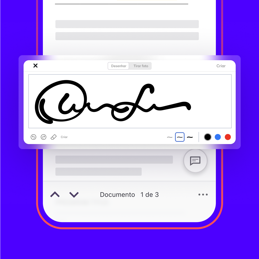 No telefone, um usuário assina à mão um acordo com o aplicativo móvel da Docusign