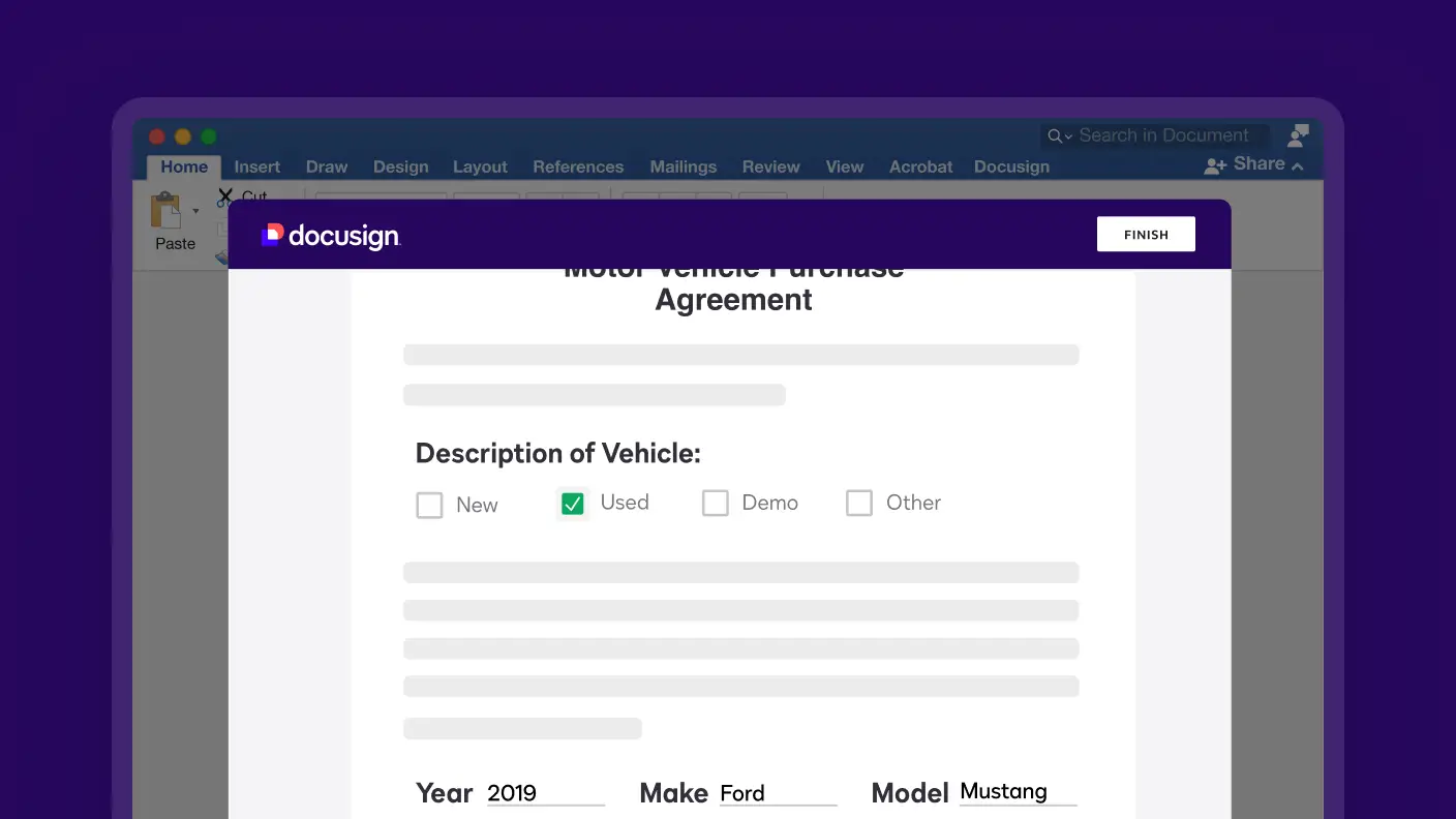 Screenshot of saving DocuSign documents to OneDrive