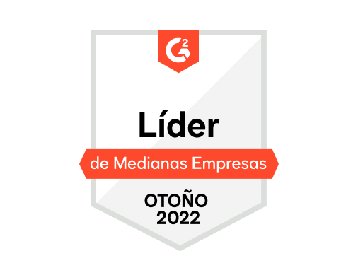 Insignia G2 de Líder para Medianas Empresas otoño 2022