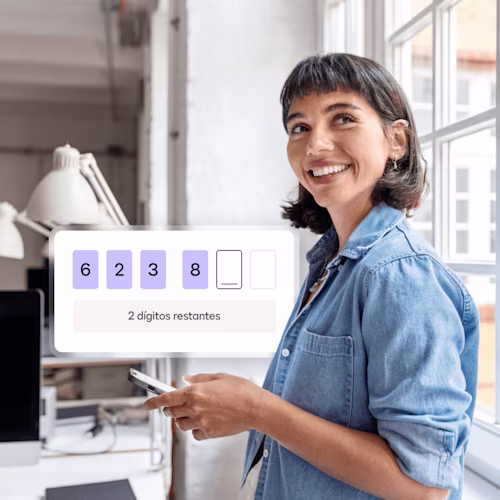 Interface de autenticação por telefone do Docusign