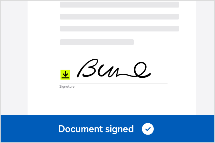 Signature on document
