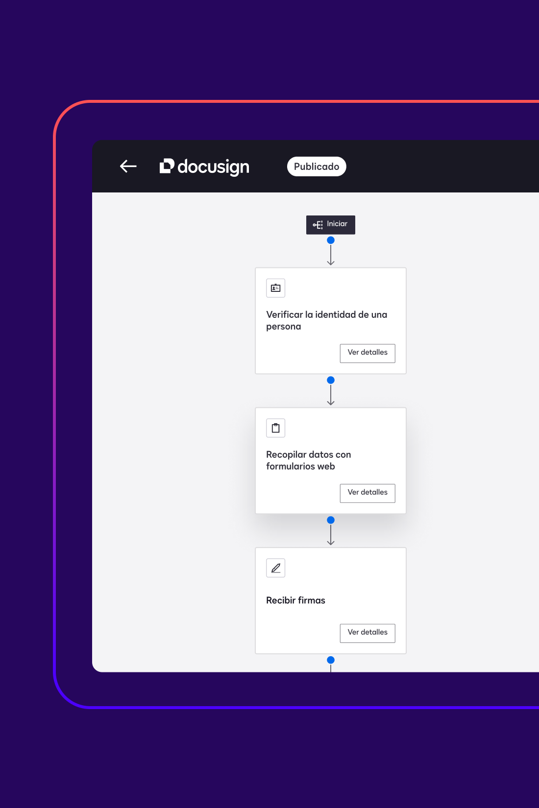 A screen in Docusign Maestro prompts a user to pre-fill data in a Web Form to speed up agreements.