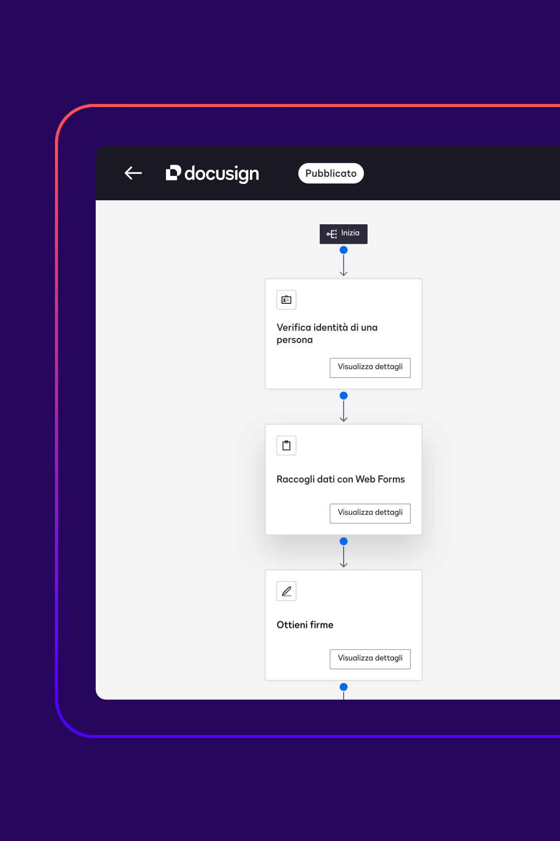 A screen in Docusign Maestro prompts a user to pre-fill data in a Web Form to speed up agreements.