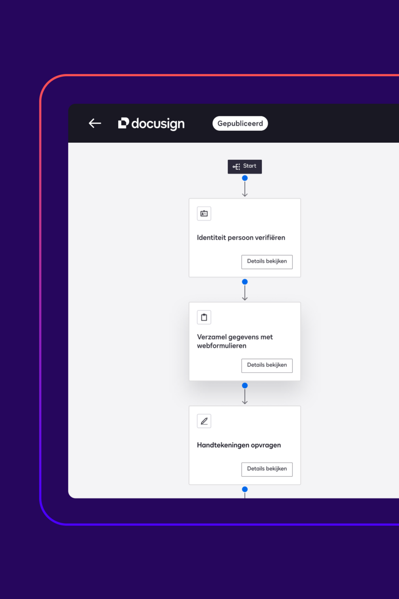 A screen in Docusign Maestro prompts a user to pre-fill data in a Web Form to speed up agreements.