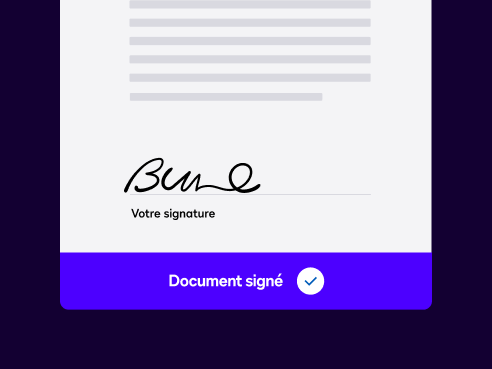 Un document avec une signature et une mention « Document signé »