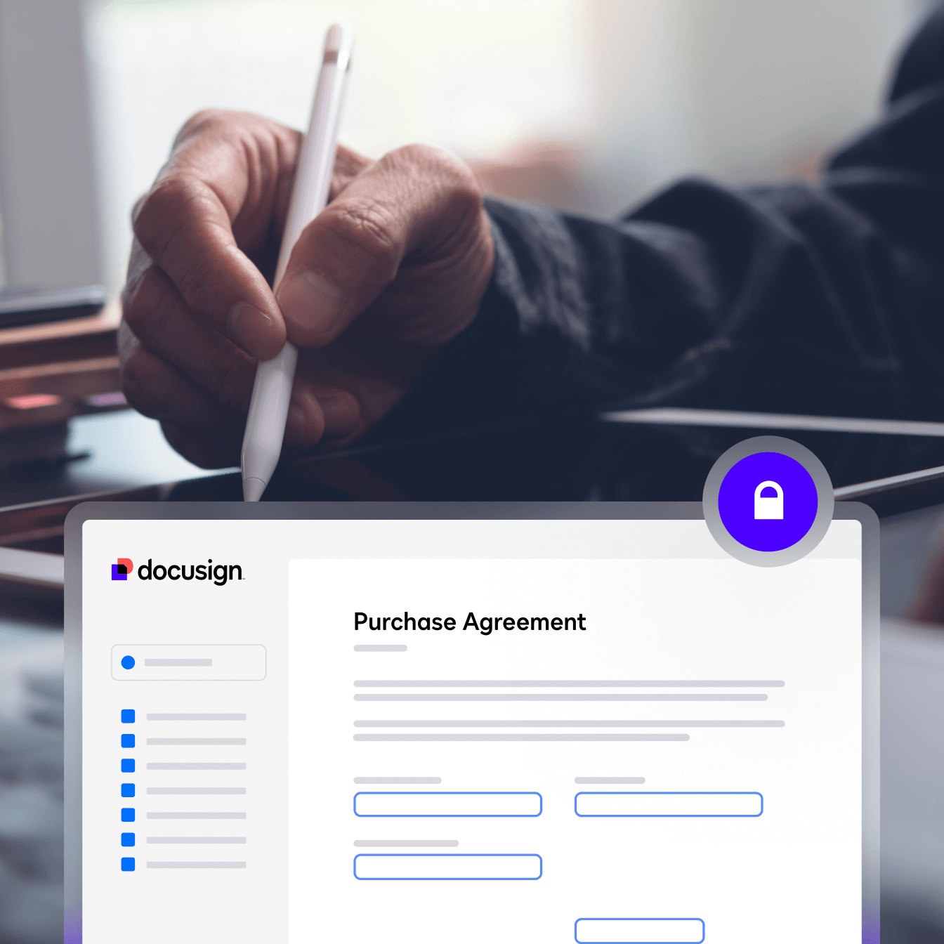 A secure purchase agreement in Docusign