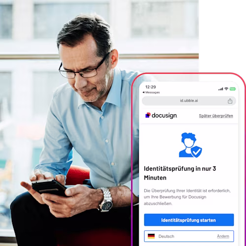 Person looking at phone outside