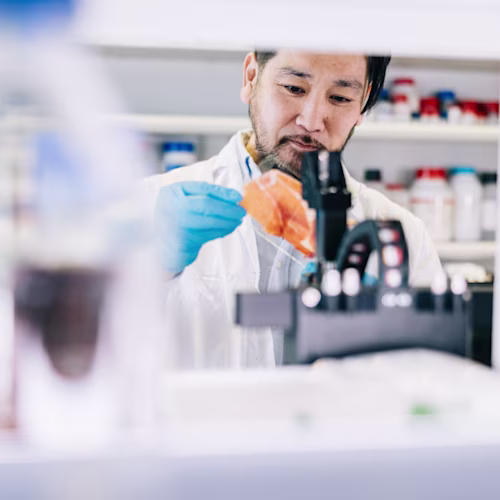 Asian scientist in the lab