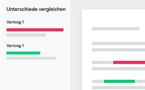 Vergleichen Sie die Vertragssprache, indem Sie Verträge in DocuSign Insight parallel anzeigen.