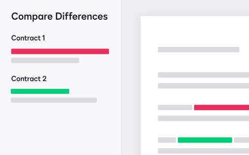 Compare and contrast contract language by viewing agreements side-by-side in DocuSign Insight.