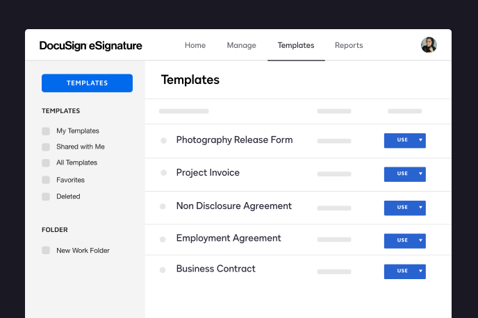Examples of templates in product