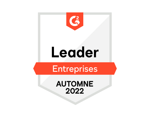 G2 badge Leader Grandes Entreprises Automne 2022