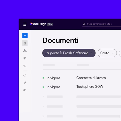 Immagine del prodotto CLM che mostra tutti i contratti e la posizione centralizzata.