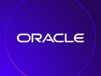 Logo van Oracle | Wit | Paarse achtergrond