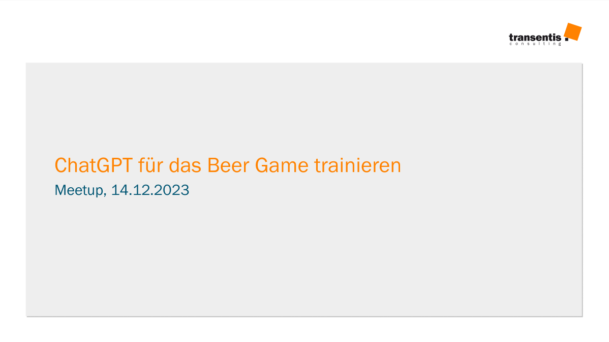 ChatGPT für das Beer Game trainieren (PDF)