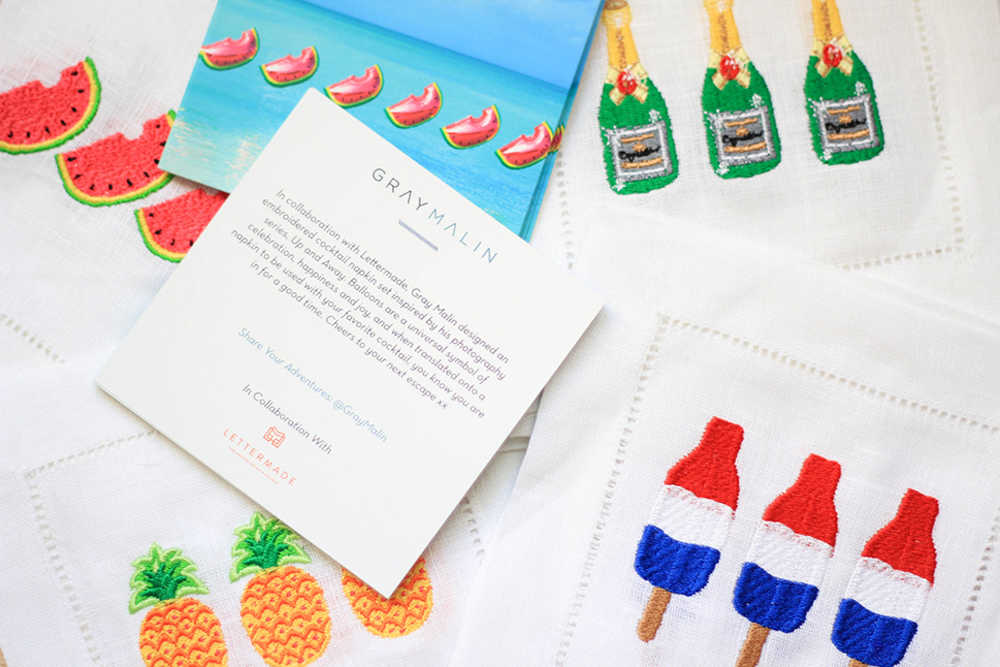 Gray Malin X Lettermade Cocktail Napkins Have Arrived! Gray Malin