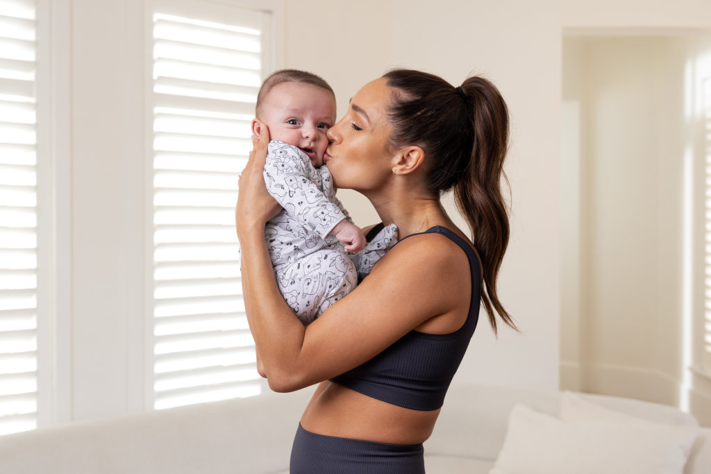 Kayla Itsines with son Jax