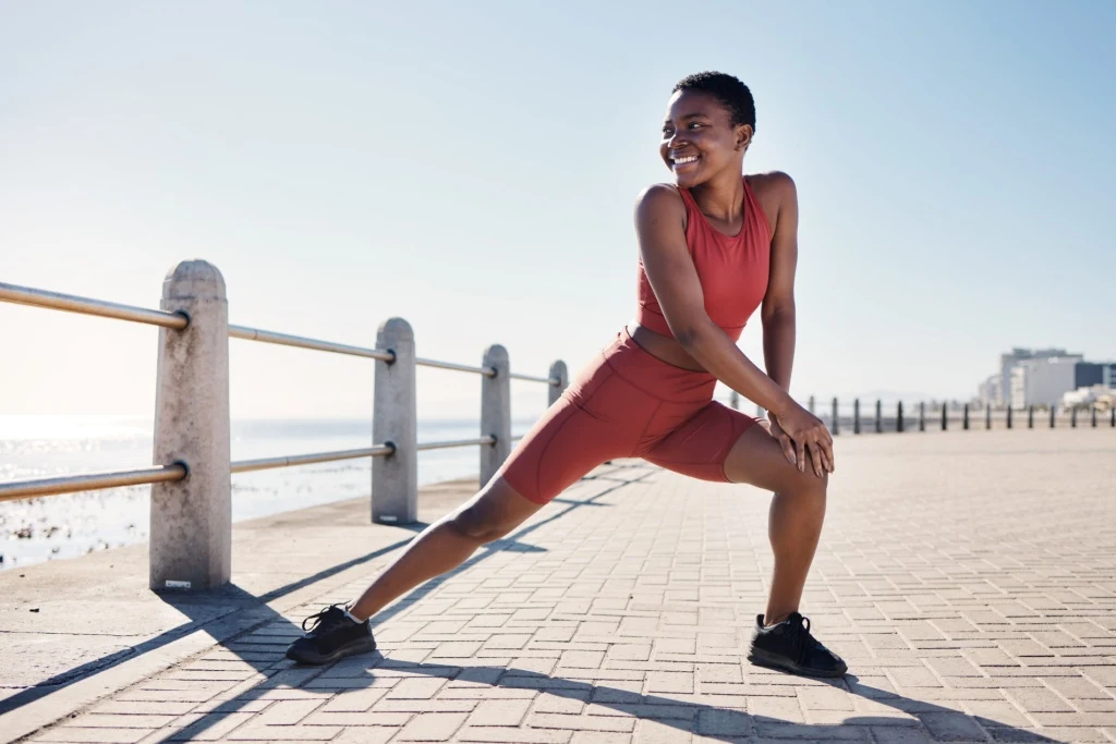 Woman lateral lunge