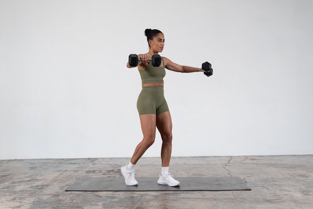 Britany Williams dumbbell lateral raises