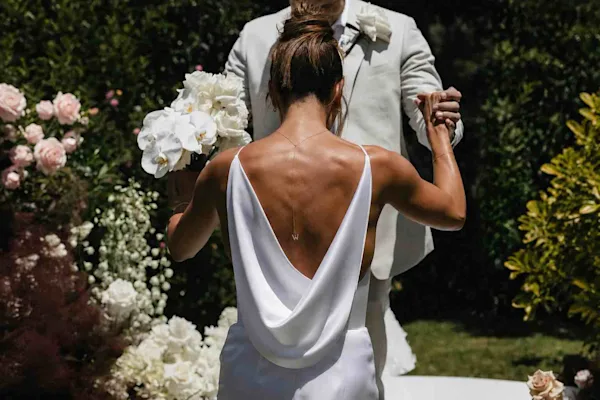 Kayla Itsines back wedding day