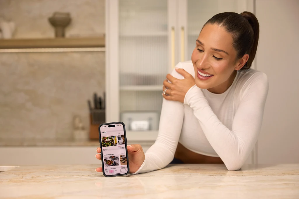 Kayla Itsines sweat app food section