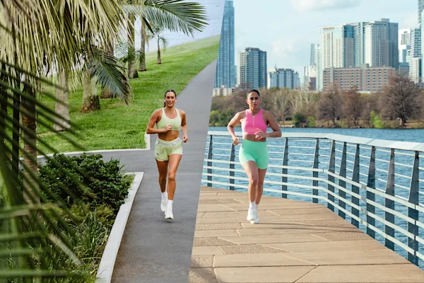 Katie Martin and Britany Williams running