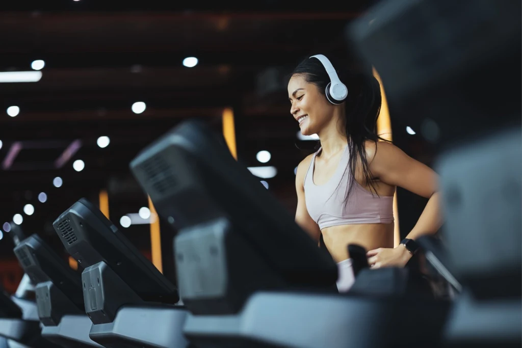 Woman on treadmill