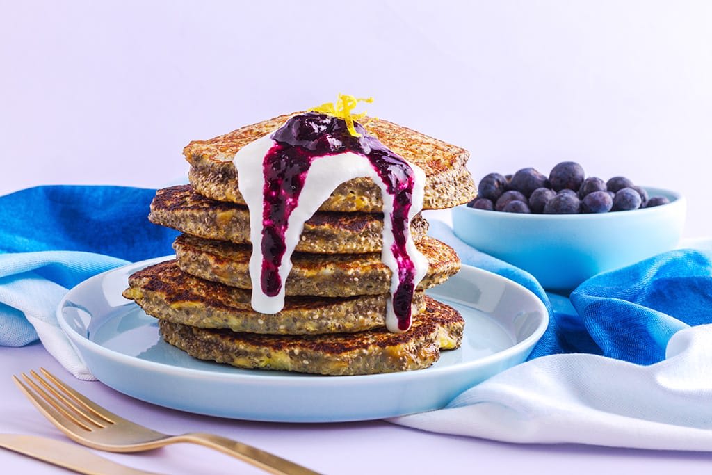 3 Ingredient Protein Pancakes Recipe - Hero image