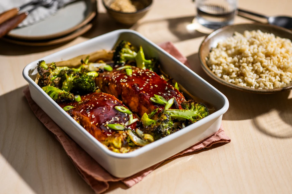 Sheet Pan Salmon with Teriyaki