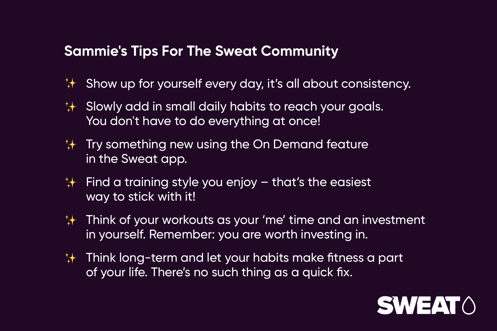 How I Sweat: Meet Sammie - Picture Panel 3 - Desktop