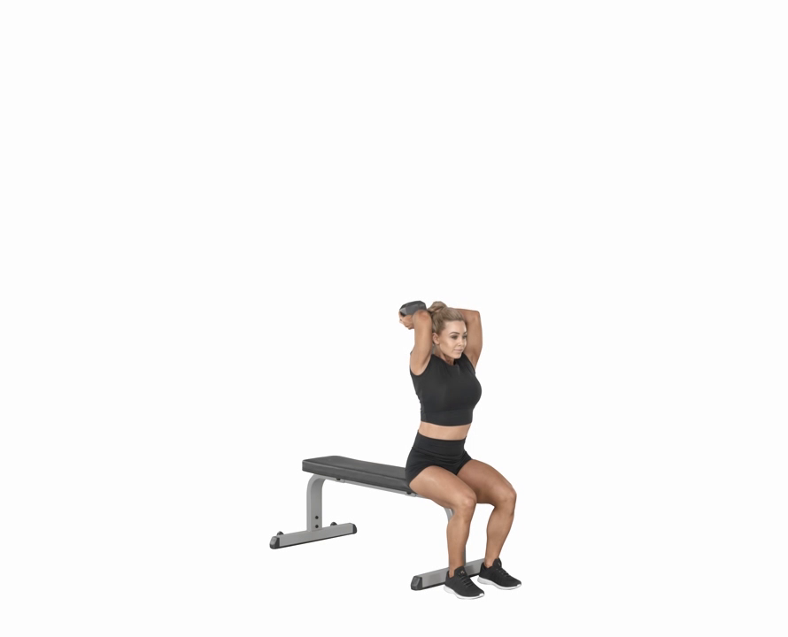 Seated Tricep Press Exercise Instructions & Video - Sweat