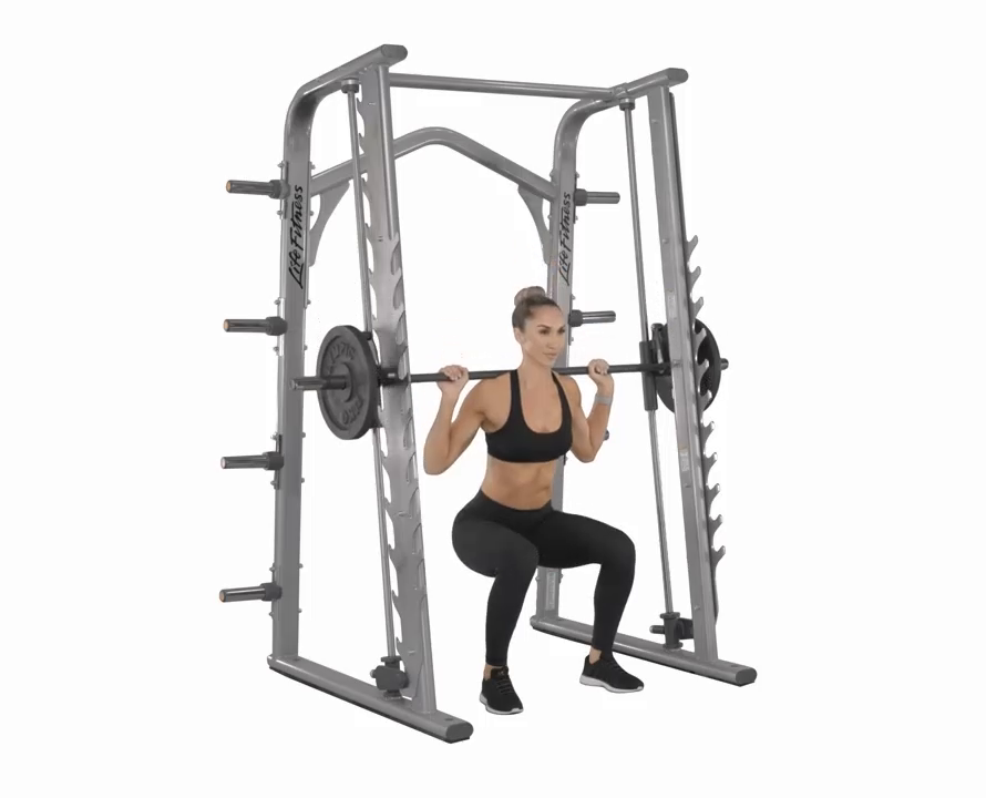 Smith Machine Squat Exercise Instructions Video Sweat