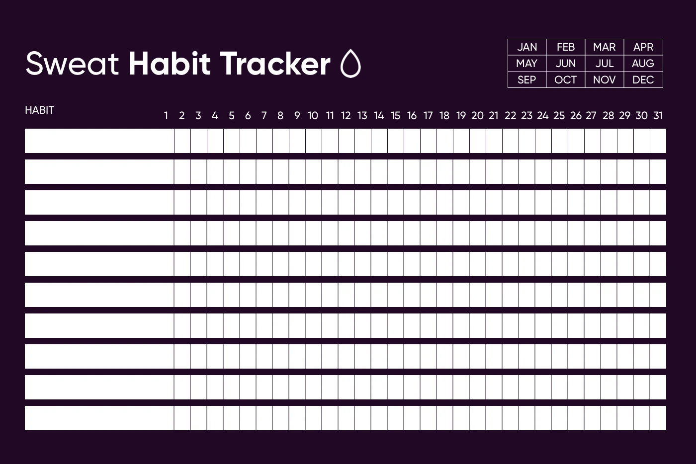 Stay On Track With Sweat’s Habit Tracker - Picture Panel 2 - Desktop