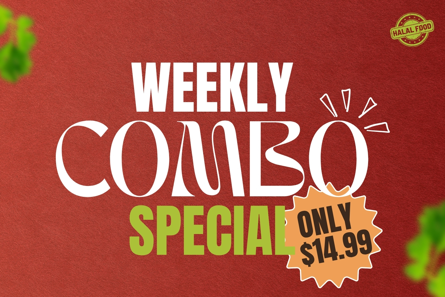 Weekly Combo Special – Delicious Indian & Indo-Chinese Meals for Only $14.99