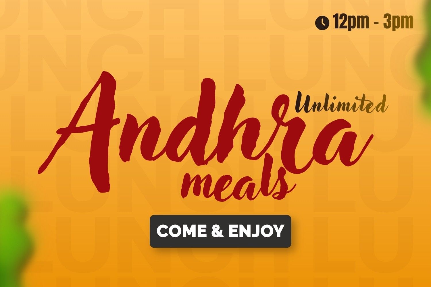 Unlimited Andhra Meals at Tabla