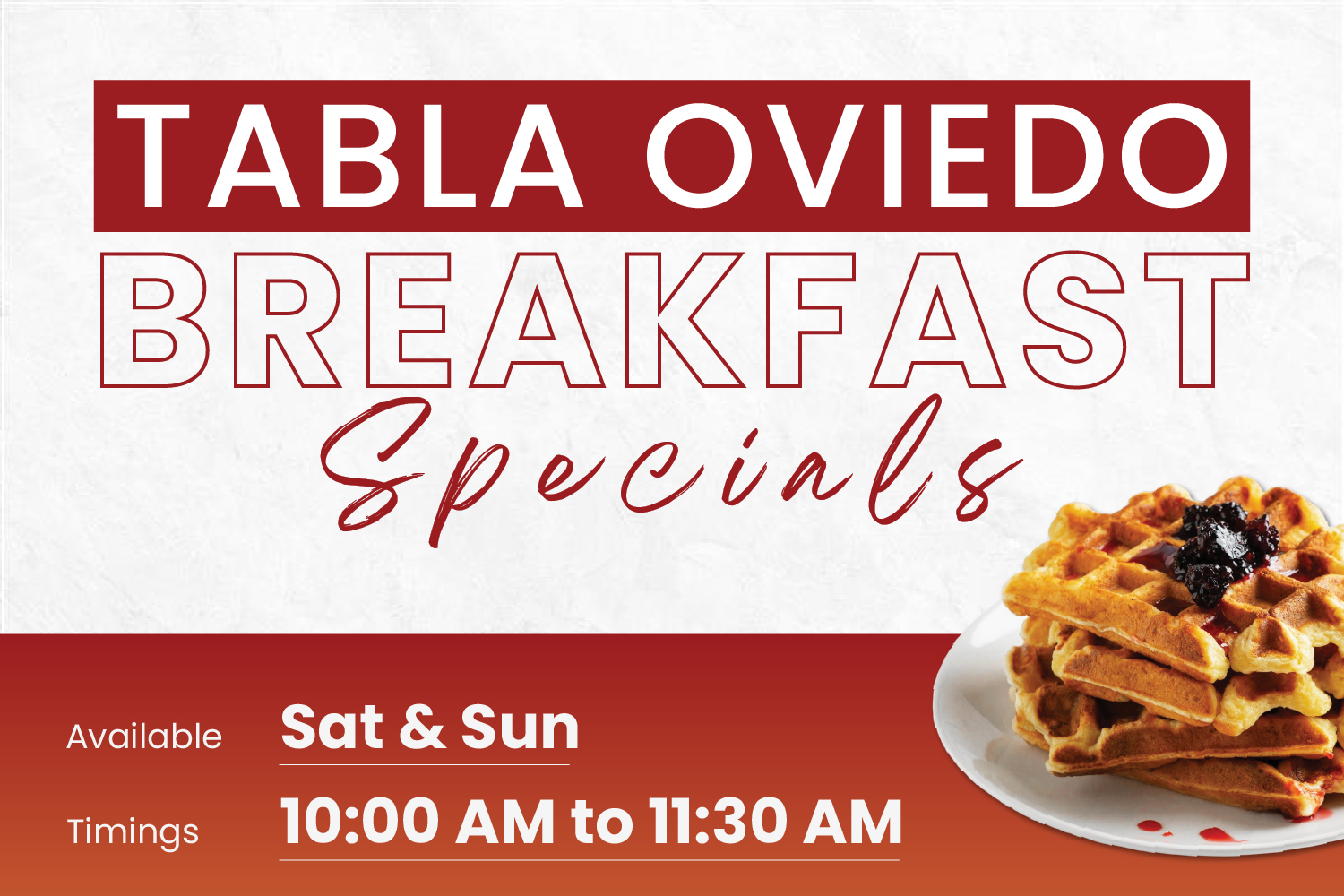 Weekend Breakfast Specials – Fresh, Delicious & Comforting