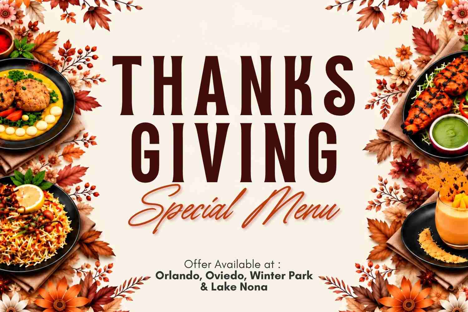 Celebrate Thanksgiving with a Special Feast at Tabla