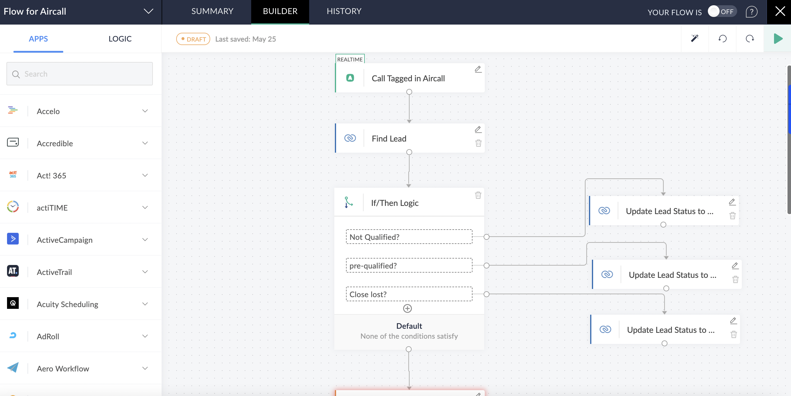 In just a few clicks, build complex workflows and increase your team productivity.