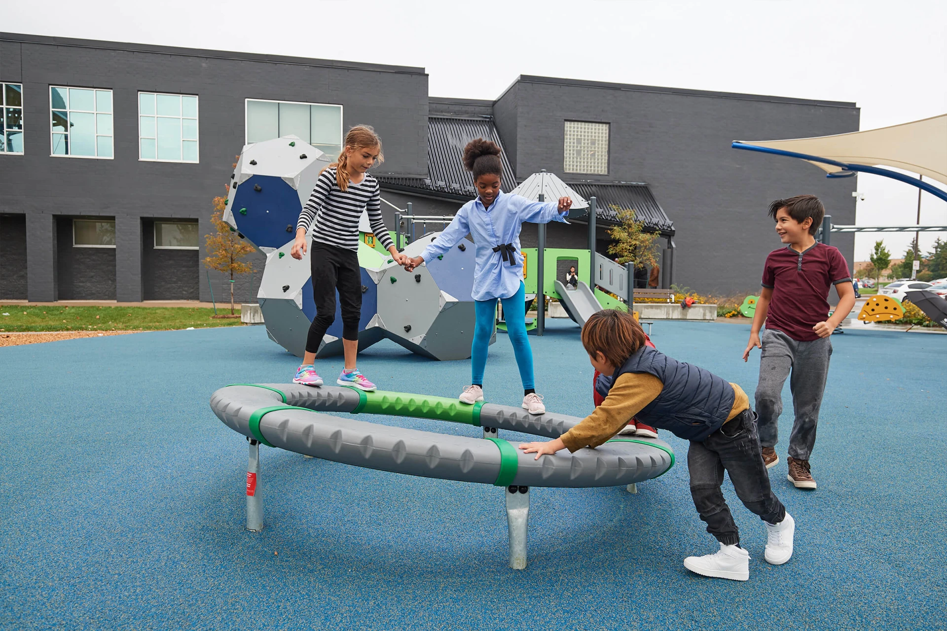 Children playing on the supernova at Rivergrove Community Centre