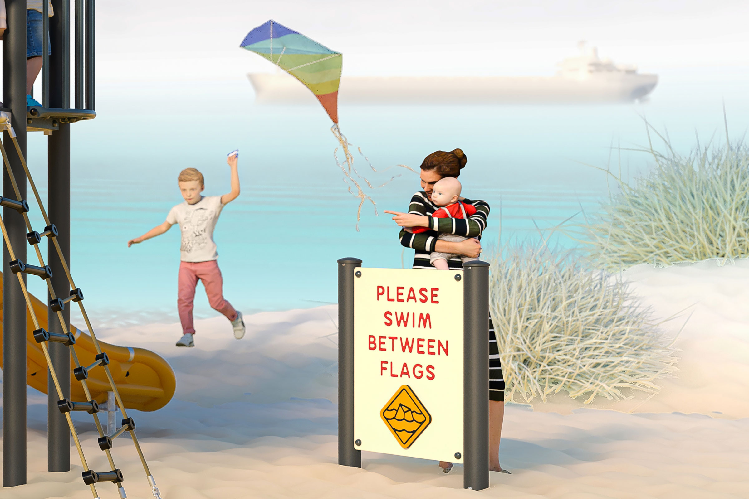 The Beach life and lifeguards - RIGHT