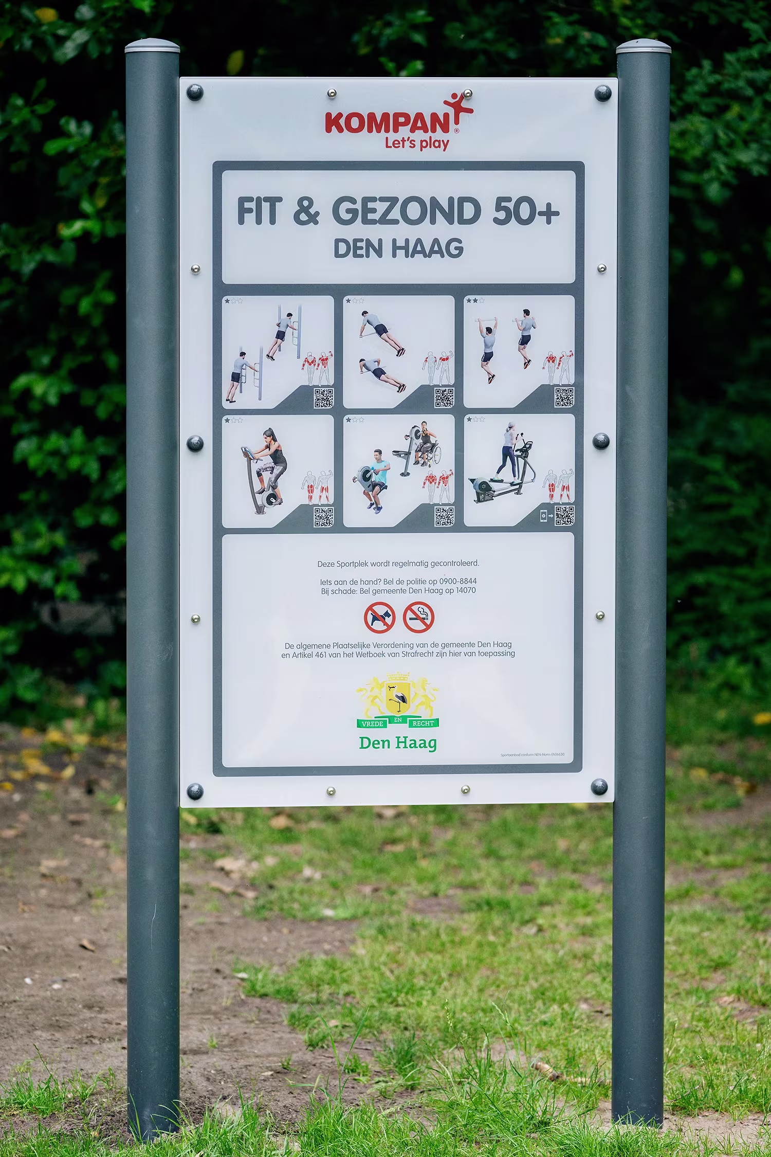 cartel de fitness para explicar los distintos tipos de entrenamiento en un gimnasio al aire libre