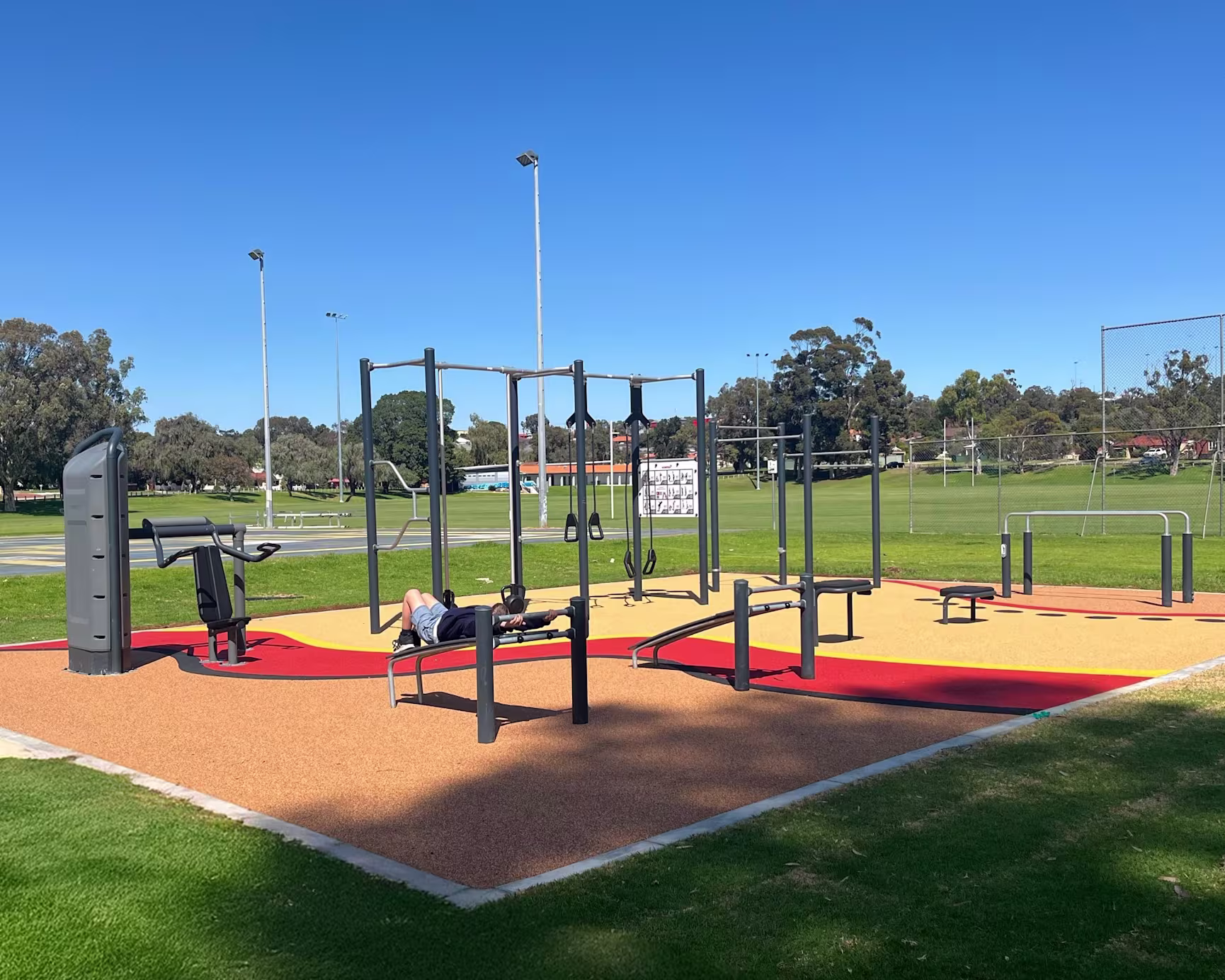 open air gym with outdoor fitness equipment in perth, western australia