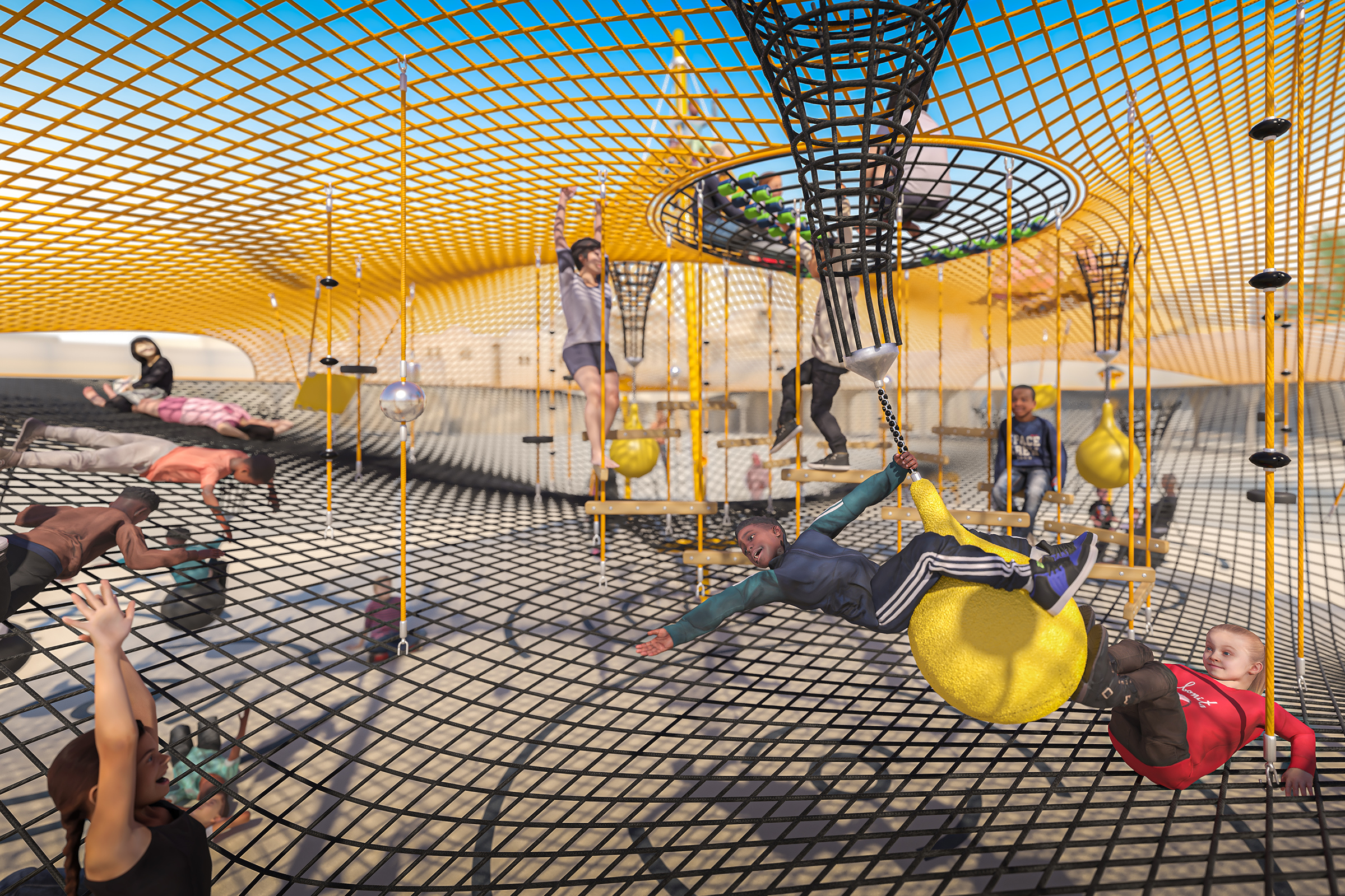 Ein Spielplatz innerhalb des Spielplatzes