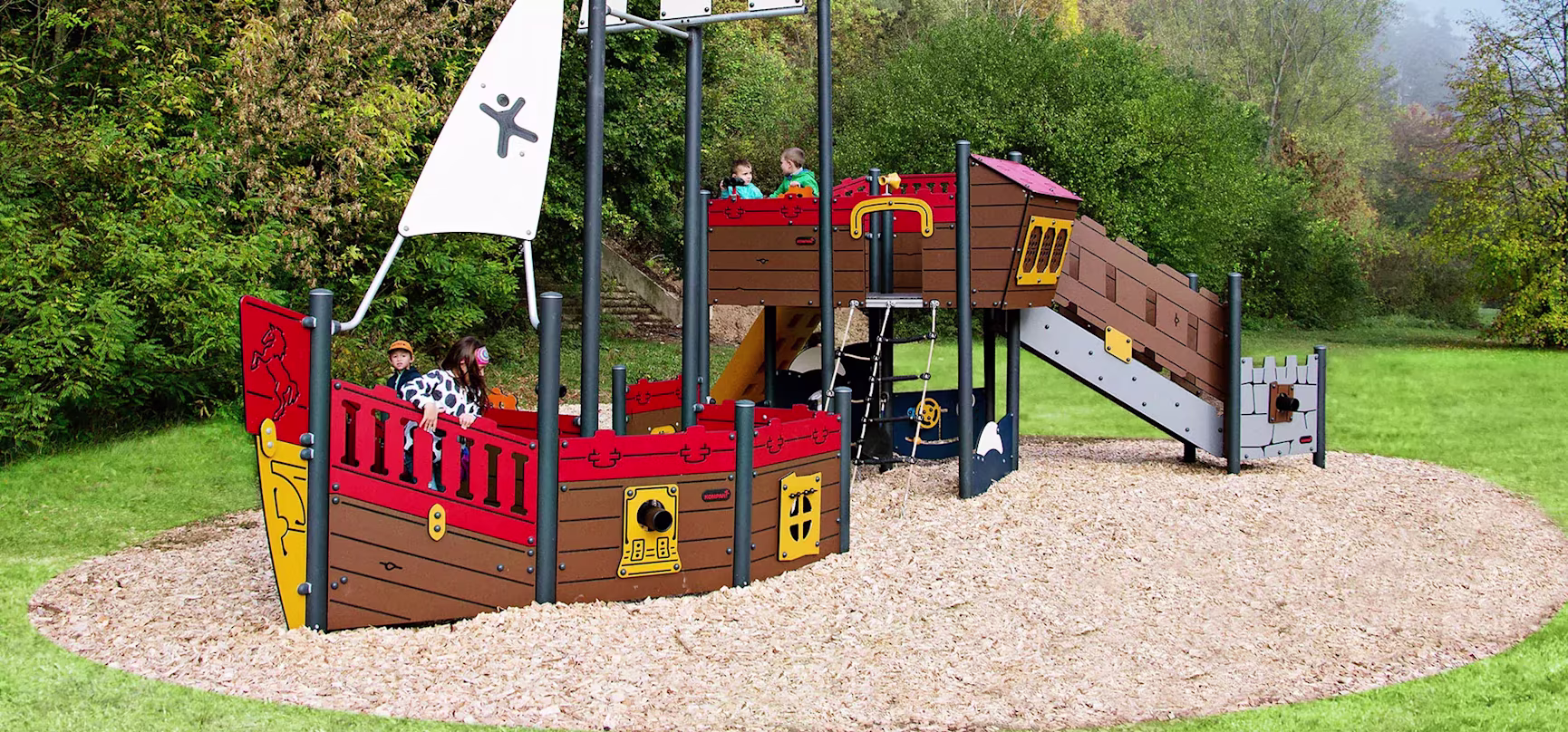 hero image of children playing in a park on a playground ship
