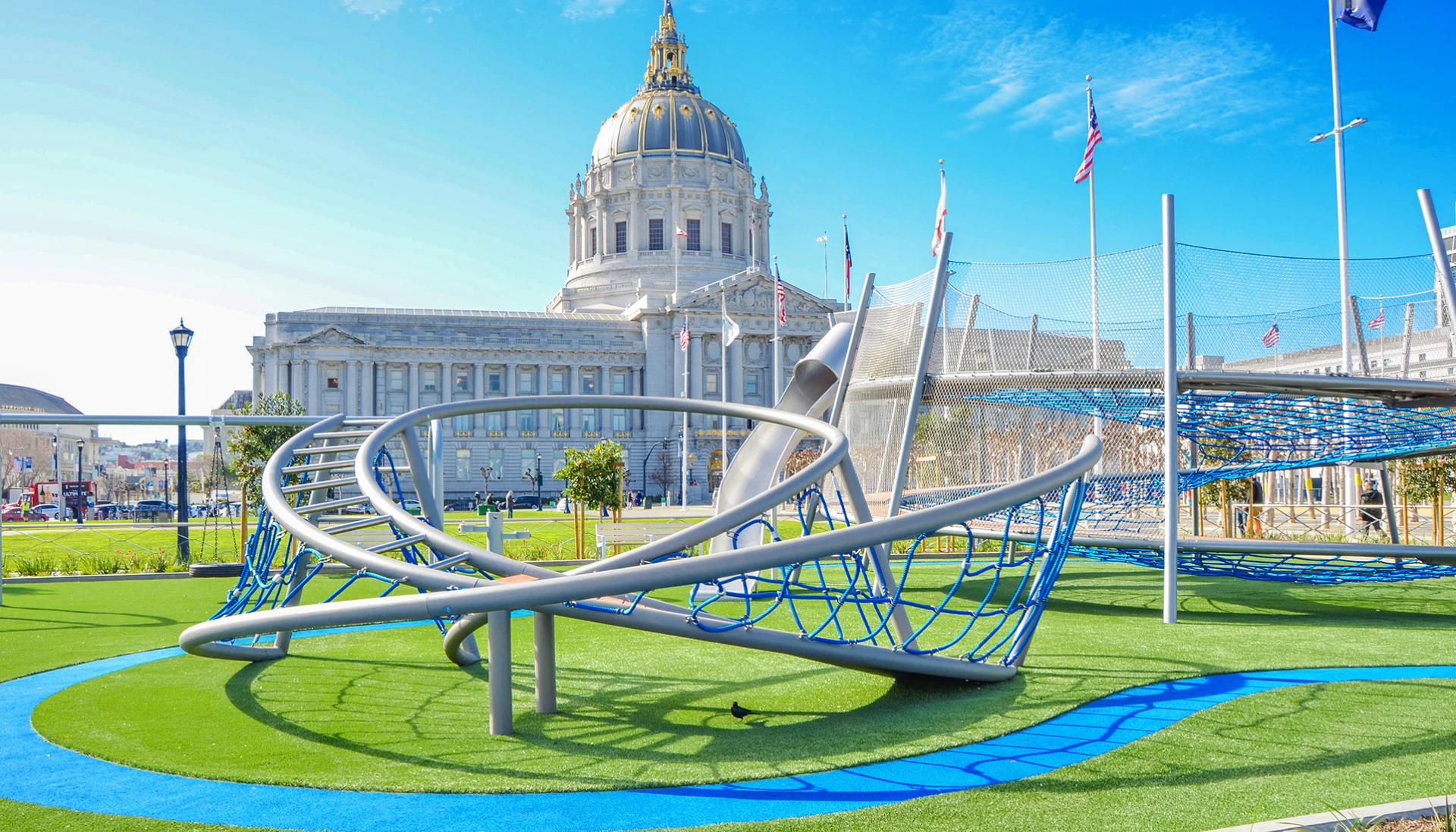 Rope playground at Helen Diller Civic Center