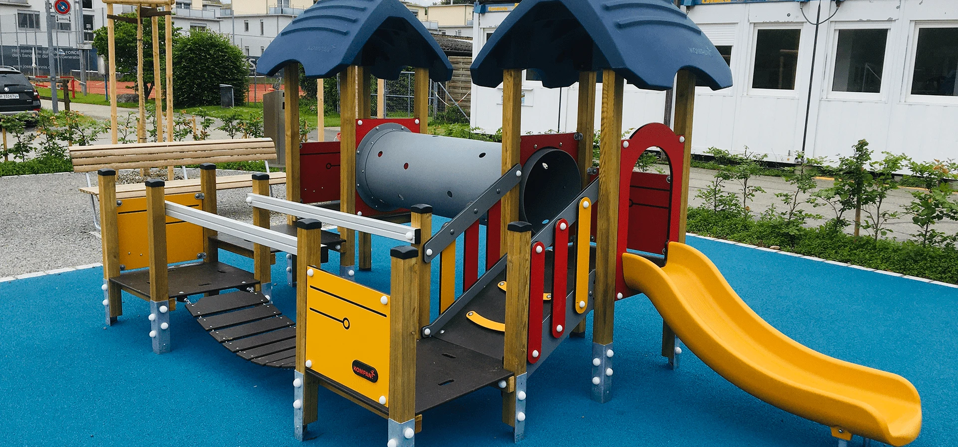 hero of a simple play tower with changeable features at a school