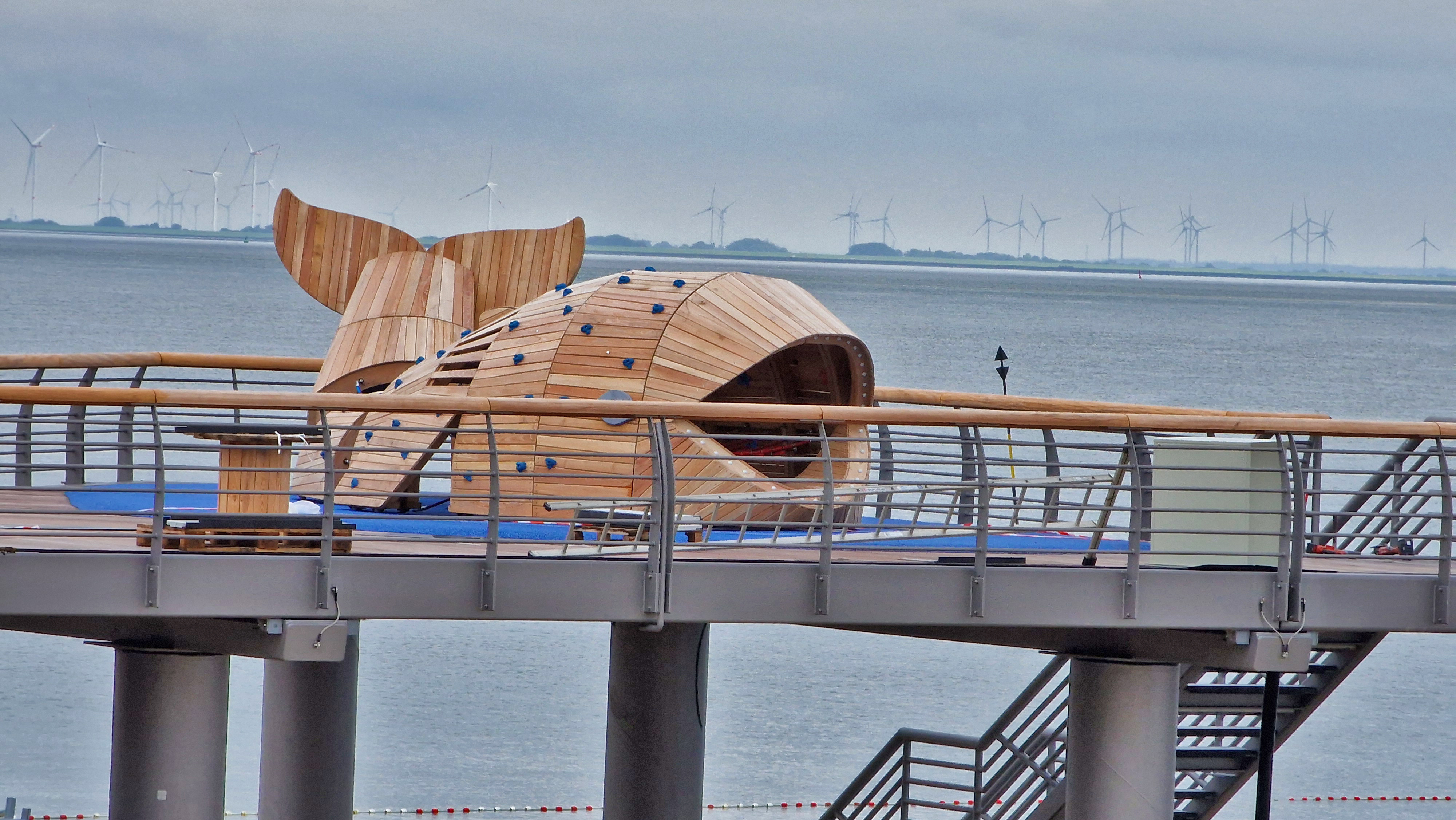 Seebrücke Wyk auf Föhr - Wal 20240807 130848