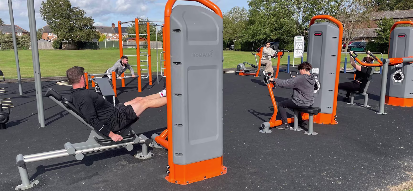 outdoor gym at Strutt Memorial