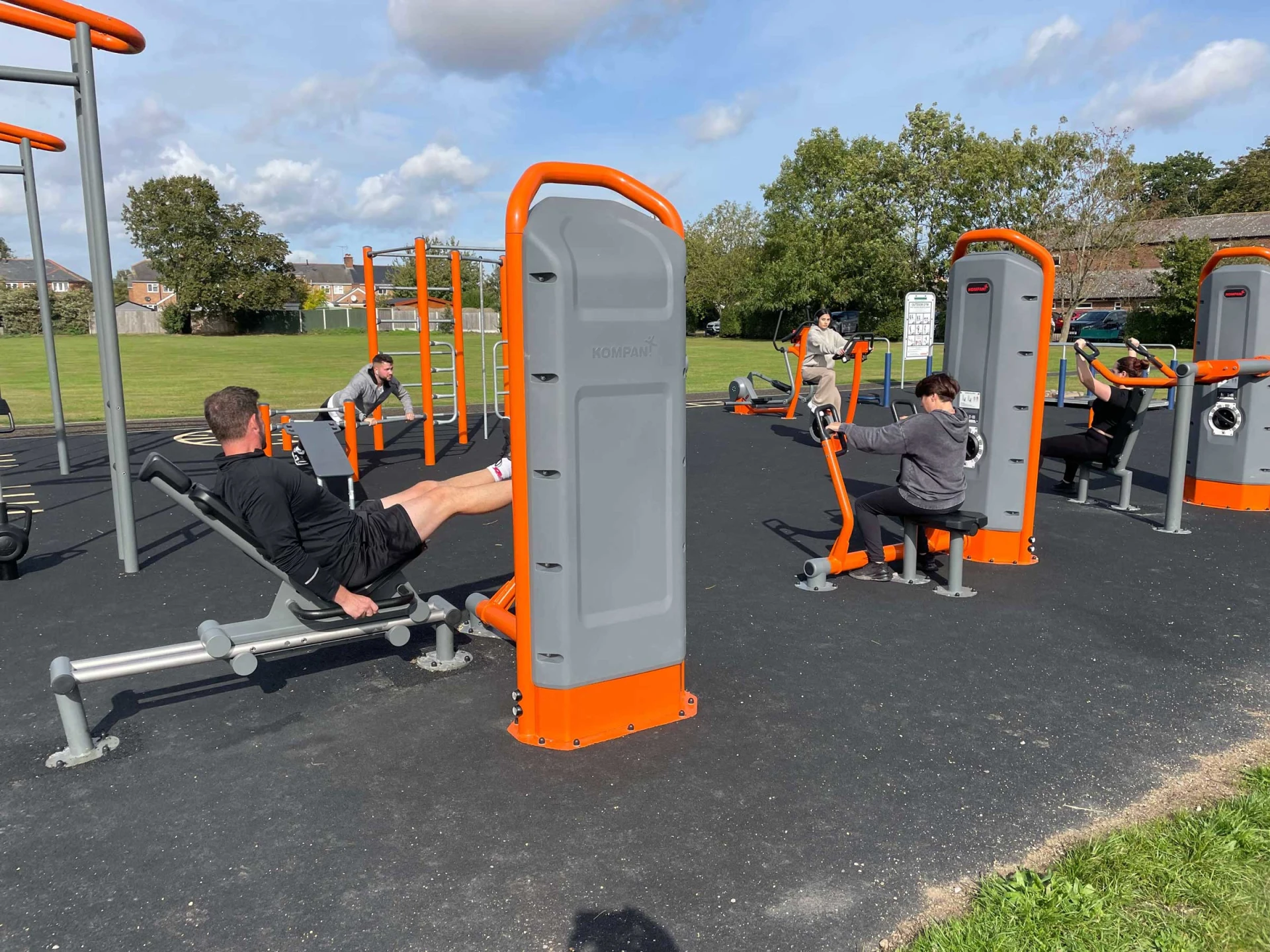 outdoor gym at Strutt Memorial