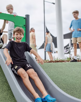 close up of green playground spinner